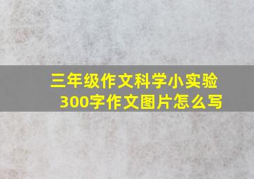 三年级作文科学小实验300字作文图片怎么写