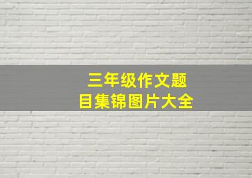 三年级作文题目集锦图片大全