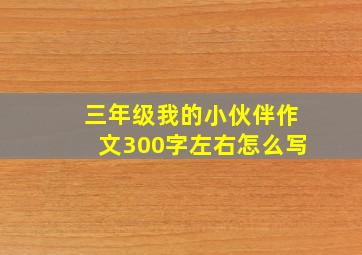 三年级我的小伙伴作文300字左右怎么写