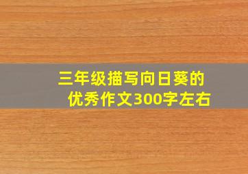 三年级描写向日葵的优秀作文300字左右