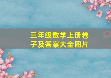 三年级数学上册卷子及答案大全图片