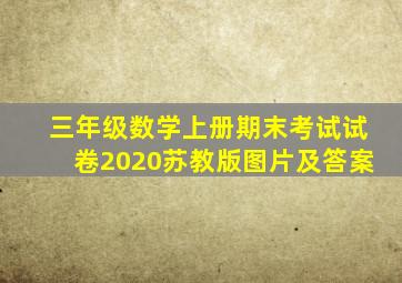 三年级数学上册期末考试试卷2020苏教版图片及答案