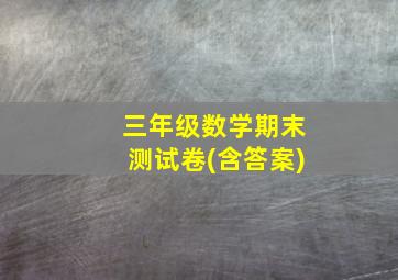 三年级数学期末测试卷(含答案)