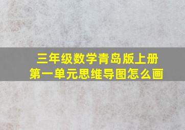 三年级数学青岛版上册第一单元思维导图怎么画