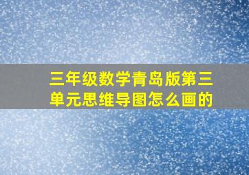 三年级数学青岛版第三单元思维导图怎么画的