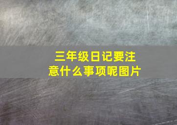 三年级日记要注意什么事项呢图片