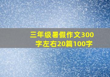 三年级暑假作文300字左右20篇100字