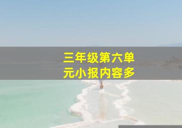 三年级第六单元小报内容多