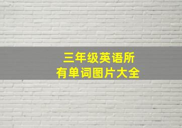 三年级英语所有单词图片大全