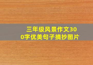 三年级风景作文300字优美句子摘抄图片