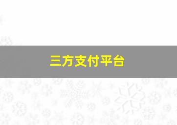 三方支付平台