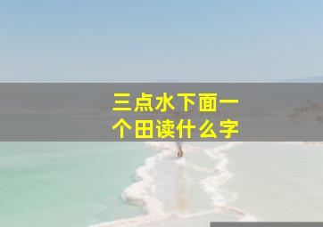 三点水下面一个田读什么字