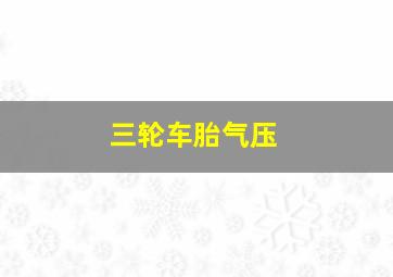 三轮车胎气压