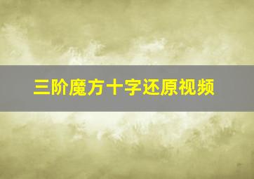 三阶魔方十字还原视频