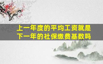 上一年度的平均工资就是下一年的社保缴费基数吗