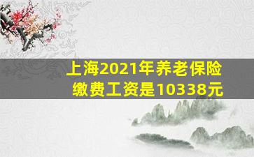 上海2021年养老保险缴费工资是10338元