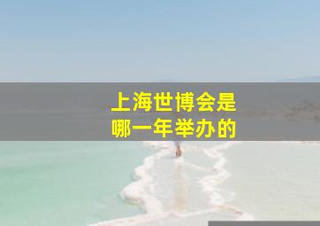 上海世博会是哪一年举办的