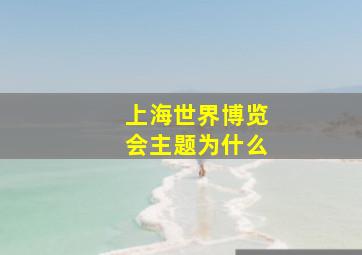 上海世界博览会主题为什么