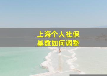 上海个人社保基数如何调整