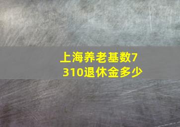 上海养老基数7310退休金多少