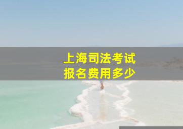 上海司法考试报名费用多少