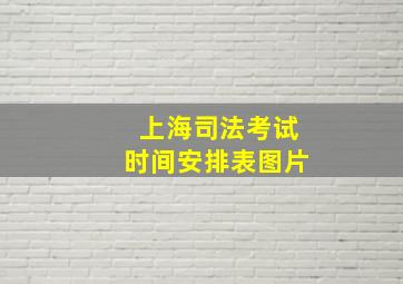 上海司法考试时间安排表图片