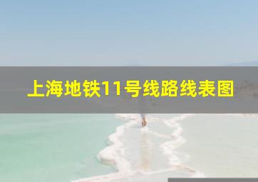 上海地铁11号线路线表图