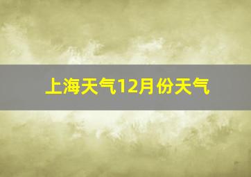 上海天气12月份天气