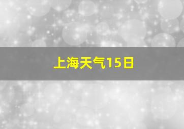 上海天气15日