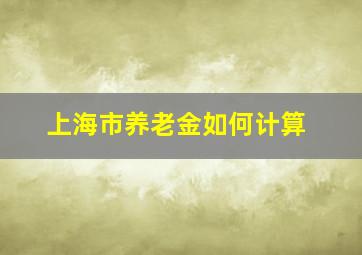 上海市养老金如何计算