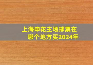 上海申花主场球票在哪个地方买2024年