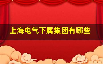 上海电气下属集团有哪些