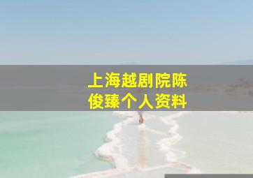 上海越剧院陈俊臻个人资料