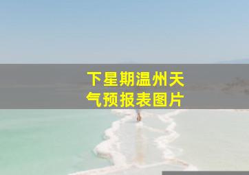 下星期温州天气预报表图片