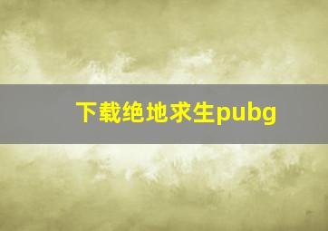 下载绝地求生pubg