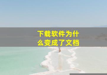 下载软件为什么变成了文档