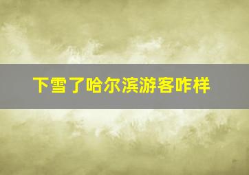 下雪了哈尔滨游客咋样