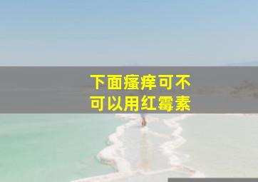 下面瘙痒可不可以用红霉素