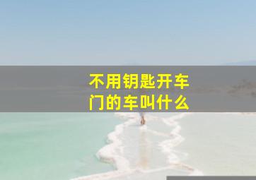 不用钥匙开车门的车叫什么