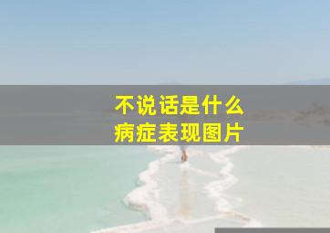 不说话是什么病症表现图片