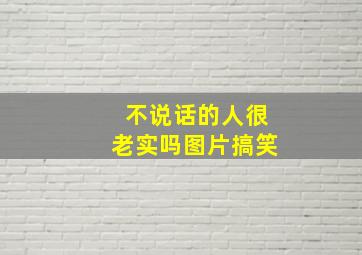 不说话的人很老实吗图片搞笑