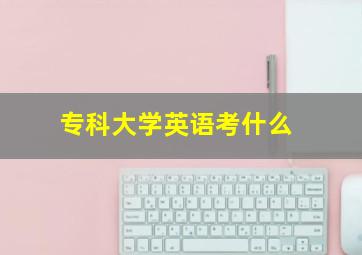 专科大学英语考什么