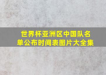 世界杯亚洲区中国队名单公布时间表图片大全集