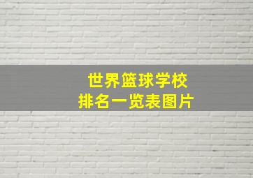 世界篮球学校排名一览表图片