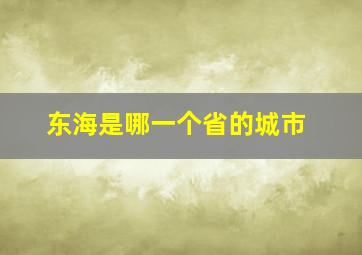 东海是哪一个省的城市