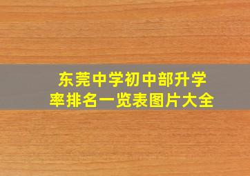 东莞中学初中部升学率排名一览表图片大全