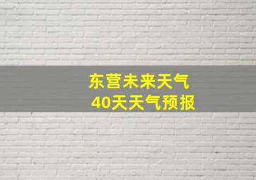 东营未来天气40天天气预报