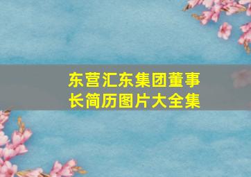 东营汇东集团董事长简历图片大全集