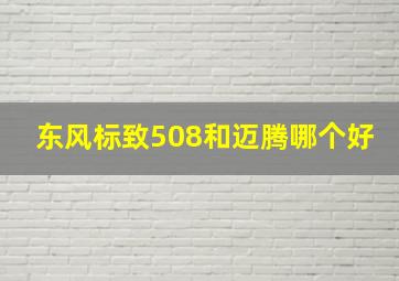 东风标致508和迈腾哪个好