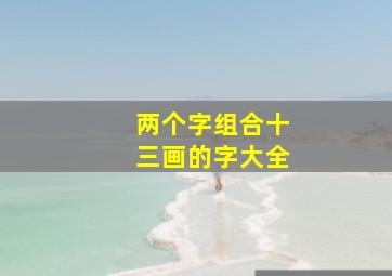 两个字组合十三画的字大全